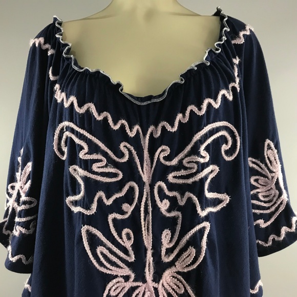 Lauren Michelle embellished top Plus Size 1X - Picture 7 of 8